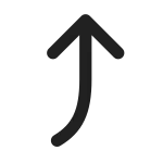 Arrow Curve Up Right SVG Icon